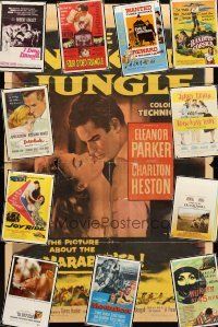 2h235 LOT OF 36 FORMERLY FOLDED ONE-SHEETS '50 - '85 Naked Jungle, Legend of Lylah Clare & more!
