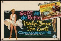 2h274 LOT OF 2 UNFOLDED REPRO POSTERS '80s Seven Year Itch & Gone with the Wind!