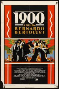 2j005 1900 1sh '77 Bernardo Bertolucci, Robert De Niro, cool Doug Johnson art!