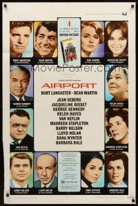 2j026 AIRPORT 1sh '70 Burt Lancaster, Dean Martin, Jacqueline Bisset, Jean Seberg!