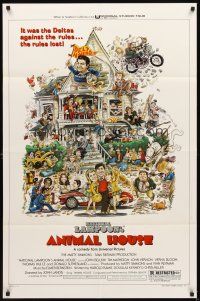 2j055 ANIMAL HOUSE style B 1sh '78 John Belushi, Landis classic, art by Nick Meyerowitz!