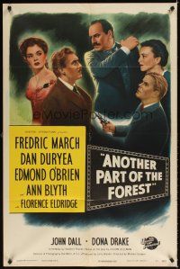 2j061 ANOTHER PART OF THE FOREST 1sh '48 Fredric March, Ann Blyth, from Lillian Hellman's play!