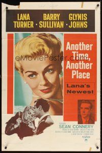 2j062 ANOTHER TIME ANOTHER PLACE 1sh '58 sexy Lana Turner has an affair with young Sean Connery!
