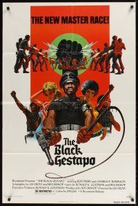 2j120 BLACK GESTAPO 1sh '75 Ken Barr art, Ghetto Warriors, The New Master Race!