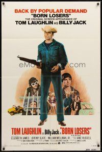 2j141 BORN LOSERS 1sh R74 Tom Laughlin directs and stars as Billy Jack, back by popular demand!