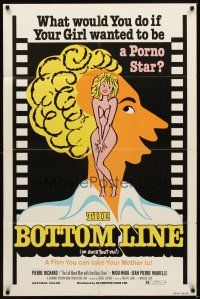 2j142 BOTTOM LINE 1sh '77 George Lautner, On aura tout vu, wacky sexy artwork!