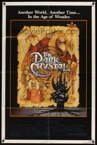 2j261 DARK CRYSTAL 1sh '82 Jim Henson & Frank Oz, Richard Amsel fantasy art!