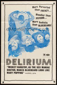 2j278 DELIRIUM 1sh '72 Delirio caldo, directed by Renato Poselli, Mickey Hargitay!