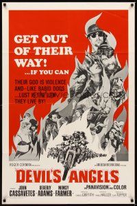 2j285 DEVIL'S ANGELS 1sh '67 AIP, Roger Corman, their god is violence, lust the law they live by!