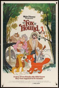 2j370 FOX & THE HOUND 1sh '81 two friends who didn't know they were supposed to be enemies!