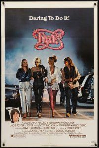 2j371 FOXES 1sh '80 Jodie Foster, Cherie Currie, Marilyn Kagen + super young Scott Baio!