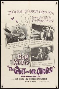 2j385 GHOST & MR. CHICKEN military 1sh '66 wacky Don Knotts, you'll laugh yourself silly!