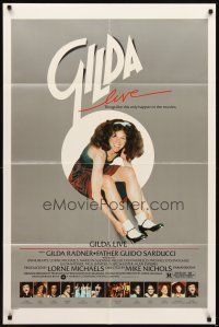 2j389 GILDA LIVE 1sh '80 Gilda Radner, Mike Nichols, Father Guido Sarducci, Saturday Night Live!