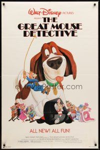 2j401 GREAT MOUSE DETECTIVE 1sh '86 Walt Disney's crime-fighting Sherlock Holmes rodent cartoon!