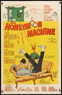 2j435 HONEYMOON MACHINE 1sh '61 young Steve McQueen has a way to cheat the casino!