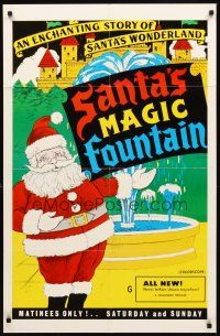 2j539 MAGIC FOUNTAIN 1sh R70s Santa's Magic Fountain, artwork of Santa Claus!