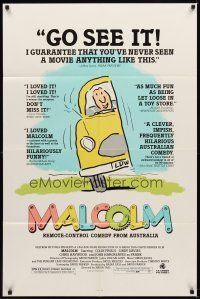 2j546 MALCOLM 1sh '86 Australian genius, Colin Friels, a remote-control comedy!