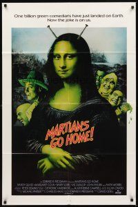 2j554 MARTIANS GO HOME 1sh '89 wacky alien Mona Lisa, Randy Quaid, Margaret Colin