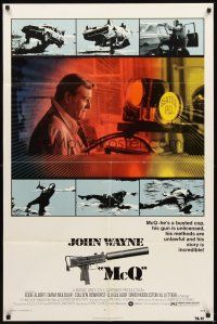 2j557 McQ 1sh '74 John Sturges, John Wayne is a busted cop with an unlicensed gun!