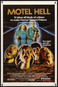 2j578 MOTEL HELL 1sh '80 it takes all kinds of critters to make Farmer Vincent Fritters!