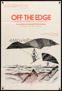 2j620 OFF THE EDGE 1sh '77 Michael Firth, cool hang-gliding skiing artwork!