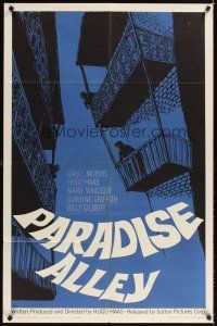 2j645 PARADISE ALLEY 1sh '62 starring & directed by Hugo Haas, Carol Morris!