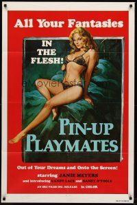 2j662 PIN-UP PLAYMATES 1sh '70s out of your dreams and onto the screen, sexy artwork!
