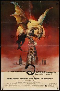 2j684 Q 1sh '82 great Boris Vallejo fantasy artwork of the winged serpent Quetzalcoatl!