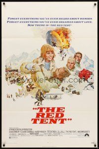 2j695 RED TENT 1sh '71 art of Sean Connery & Claudia Cardinale by Howard Terpning!