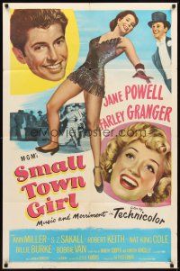2j778 SMALL TOWN GIRL 1sh '53 Jane Powell, Farley Granger, super sexy Ann Miller's legs!