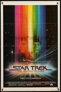 2j809 STAR TREK advance 1sh '79 cool art of William Shatner & Leonard Nimoy by Bob Peak!