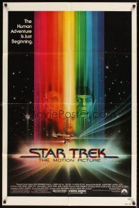 2j808 STAR TREK 1sh '79 cool art of William Shatner & Leonard Nimoy by Bob Peak!