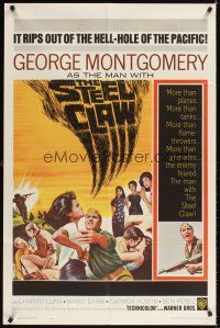 2j819 STEEL CLAW 1sh '61 George Montgomery destroys all who come near him!