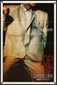 2j825 STOP MAKING SENSE 1sh '84 Jonathan Demme, Talking Heads, close-up of David Byrne's suit!