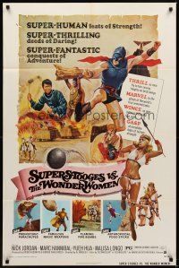 2j840 SUPERSTOOGES VS. THE WONDERWOMEN 1sh '74 super-fantastic conquests of adventure, wacky art!