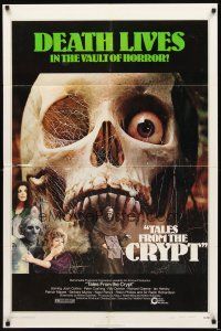 2j851 TALES FROM THE CRYPT 1sh '72 Peter Cushing, Joan Collins, E.C. comics, cool skull image!
