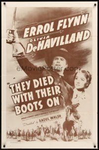 2j874 THEY DIED WITH THEIR BOOTS ON 1sh R56 Errol Flynn as General Custer, De Havilland!