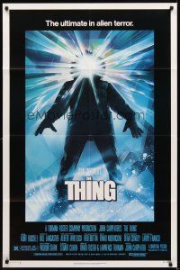 2j875 THING 1sh '82 John Carpenter, cool sci-fi horror art by Drew Struzan!