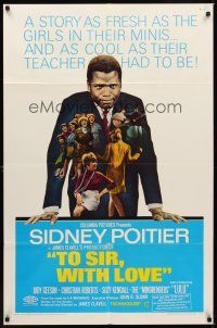 2j891 TO SIR, WITH LOVE 1sh '67 Sidney Poitier, Lulu, directed by James Clavell!