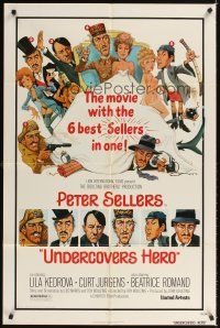 2j908 UNDERCOVERS HERO 1sh '75 Peter Sellers & the most WANTED women in France!