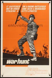 2j938 WAR HUNT 1sh '62 Robert Redford in his first starring role, war does strange things to men!