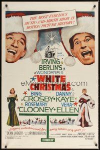 2j956 WHITE CHRISTMAS 1sh R61 Bing Crosby, Danny Kaye, Clooney, Vera-Ellen, musical classic!
