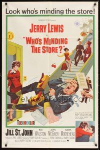 2j962 WHO'S MINDING THE STORE 1sh '63 Jerry Lewis is the unhandiest handyman, Jill St. John!
