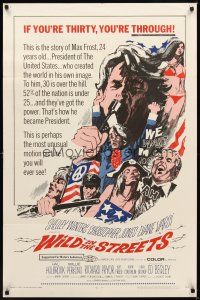 2j967 WILD IN THE STREETS 1sh '68 Christopher Jones becomes President & teens take over the U.S.