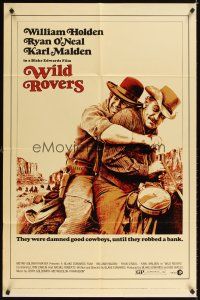 2j968 WILD ROVERS 1sh '71 great close up of William Holden & Ryan O'Neal on horse, Blake Edwards