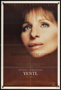 2j988 YENTL 1sh '83 close-up of star & director Barbra Streisand, nothing's impossible!