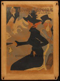 2k338 HENRI DE TOULOUSE-LAUTREC 26x35 art print '30s cool silkscreen art, Divan Japonais!