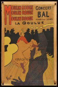 2k339 HENRI DE TOULOUSE-LAUTREC 23x35 art print '30s Moulin Rouge La Goulue, cool silkscreen art!