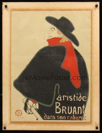 2k340 HENRI DE TOULOUSE-LAUTREC 22x29 art print '30s Aristide Bruant, cool silkscreen art!