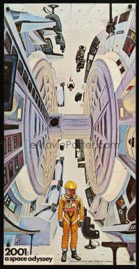 2k598 2001: A SPACE ODYSSEY commercial poster '68 Stanley Kubrick, art of ship interior by McCall!